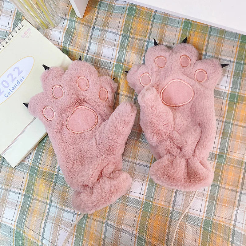 Cozy Plush Bear Paw Gloves Plushclaw For Cosplay And Winter Warmth - ToylandEU