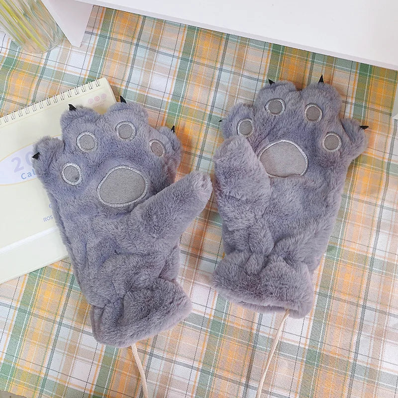 Cozy Plush Bear Paw Gloves Plushclaw For Cosplay And Winter Warmth - ToylandEU