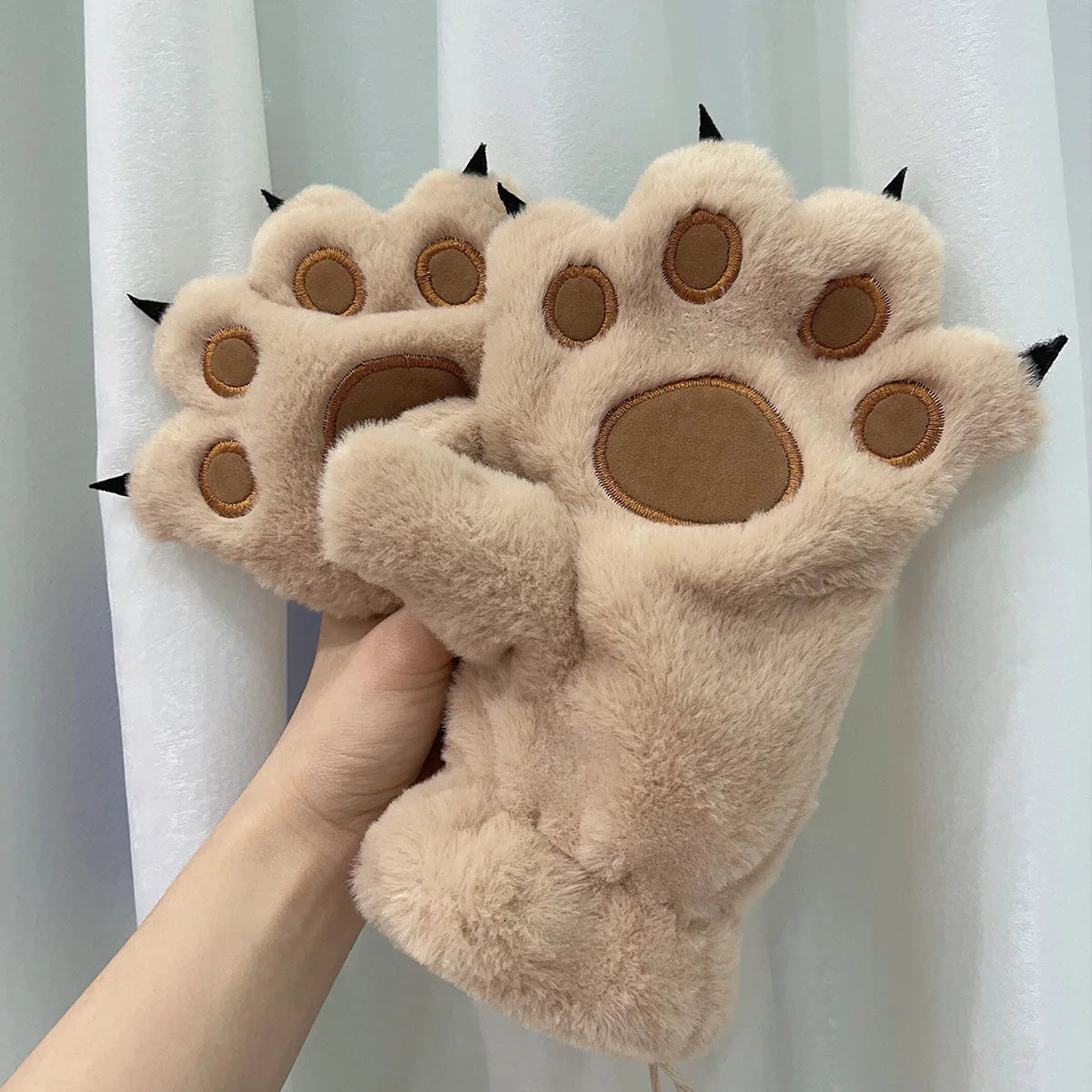 Cozy Plush Bear Paw Gloves Plushclaw For Cosplay And Winter Warmth - ToylandEU