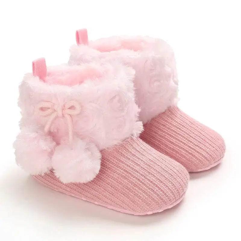  Cozy Plush Cotton Baby Booties for Autumn & Winter - Soft Soled, Non-Slip, 0-18 Months -  ToylandEU™