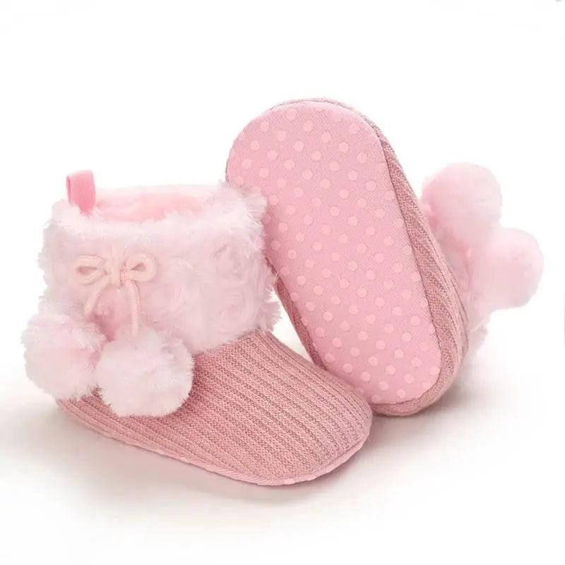  Cozy Plush Cotton Baby Booties for Autumn & Winter - Soft Soled, Non-Slip, 0-18 Months -  ToylandEU™