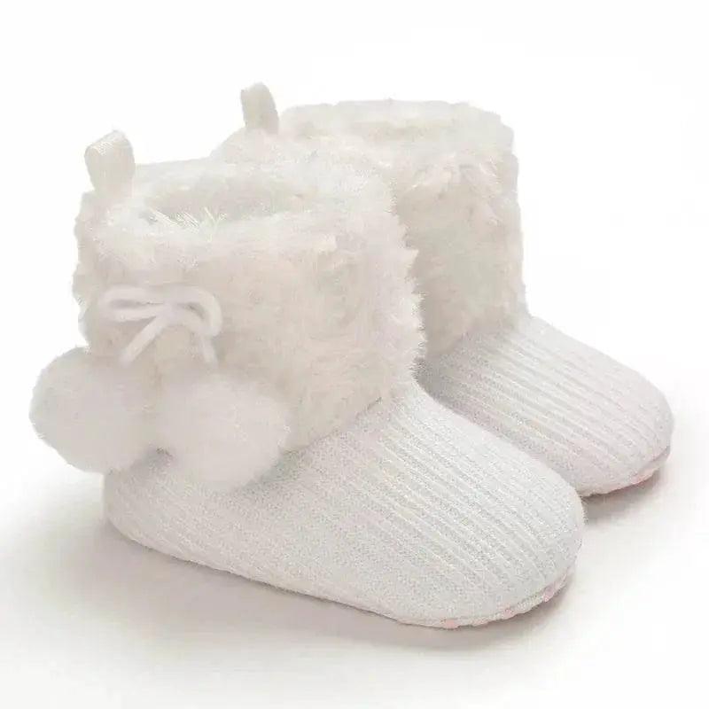  Cozy Plush Cotton Baby Booties for Autumn & Winter - Soft Soled, Non-Slip, 0-18 Months -  ToylandEU™