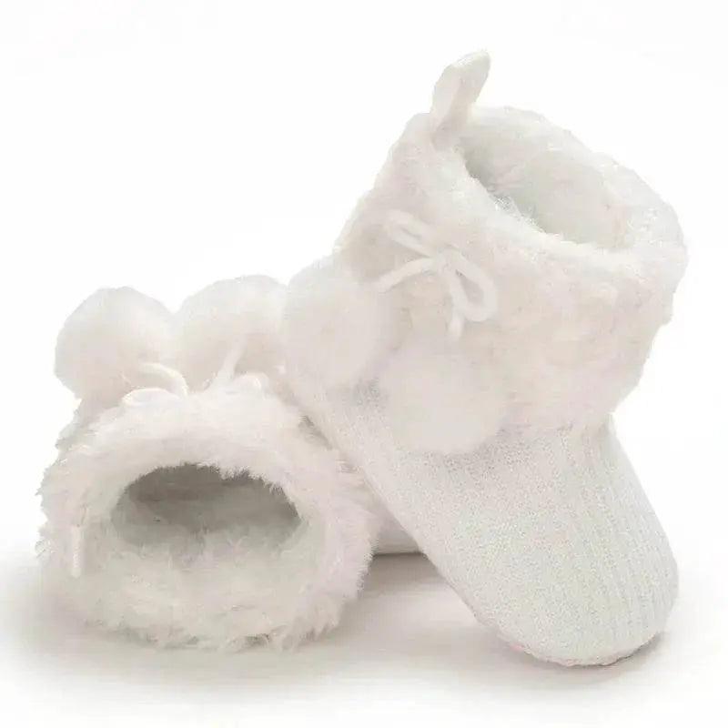  Cozy Plush Cotton Baby Booties for Autumn & Winter - Soft Soled, Non-Slip, 0-18 Months -  ToylandEU™