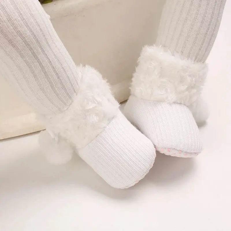  Cozy Plush Cotton Baby Booties for Autumn & Winter - Soft Soled, Non-Slip, 0-18 Months -  ToylandEU™