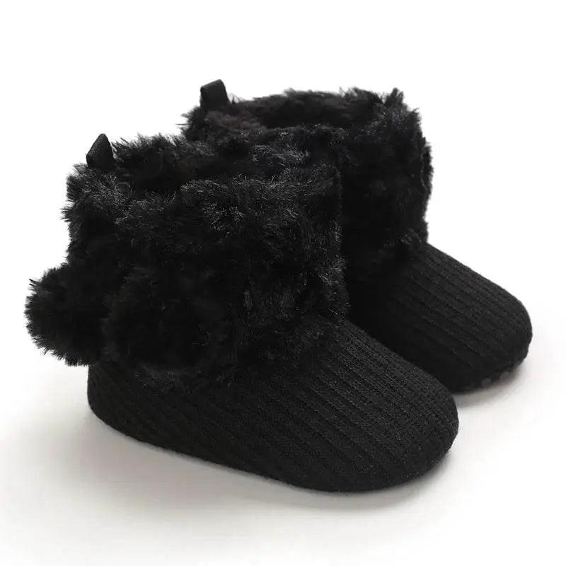  Cozy Plush Cotton Baby Booties for Autumn & Winter - Soft Soled, Non-Slip, 0-18 Months -  ToylandEU™