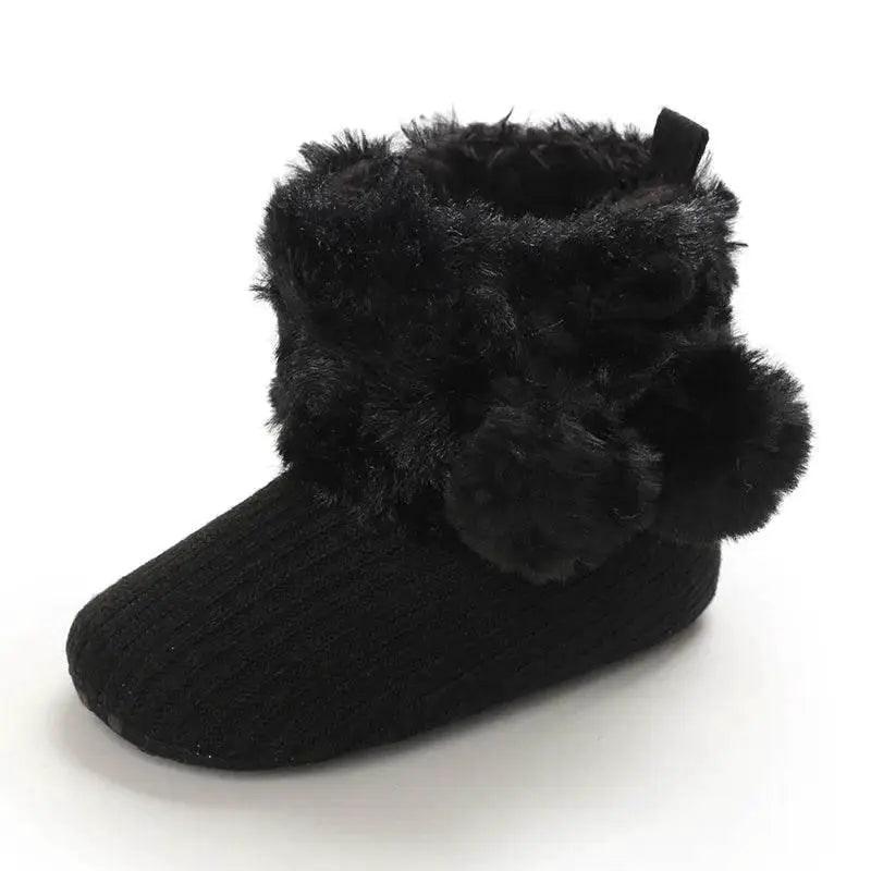  Cozy Plush Cotton Baby Booties for Autumn & Winter - Soft Soled, Non-Slip, 0-18 Months -  ToylandEU™
