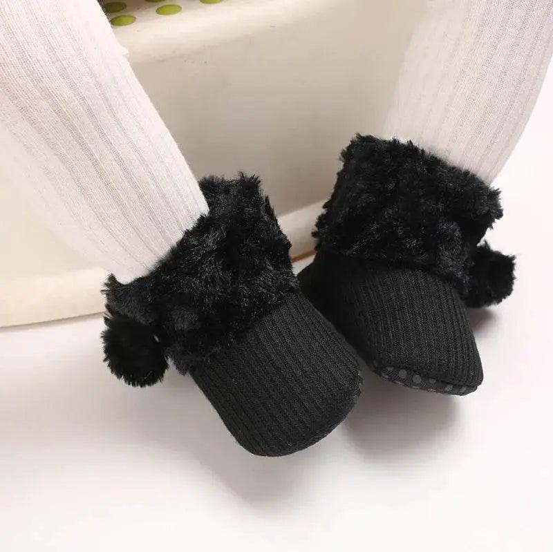  Cozy Plush Cotton Baby Booties for Autumn & Winter - Soft Soled, Non-Slip, 0-18 Months -  ToylandEU™
