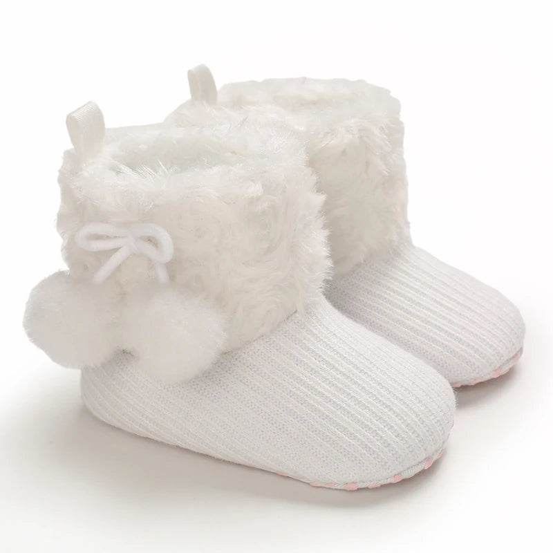 Cozy Plush Cotton Baby Booties for Autumn & Winter - Soft Soled, Non-Slip, 0-18 Months - ToylandEU