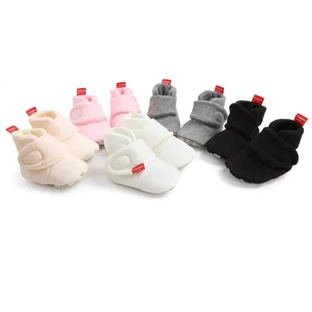  Cozy Plush Winter Booties for Newborns - Soft Sole Anti-slip Toddler Shoes for First Walkers -  ToylandEU™