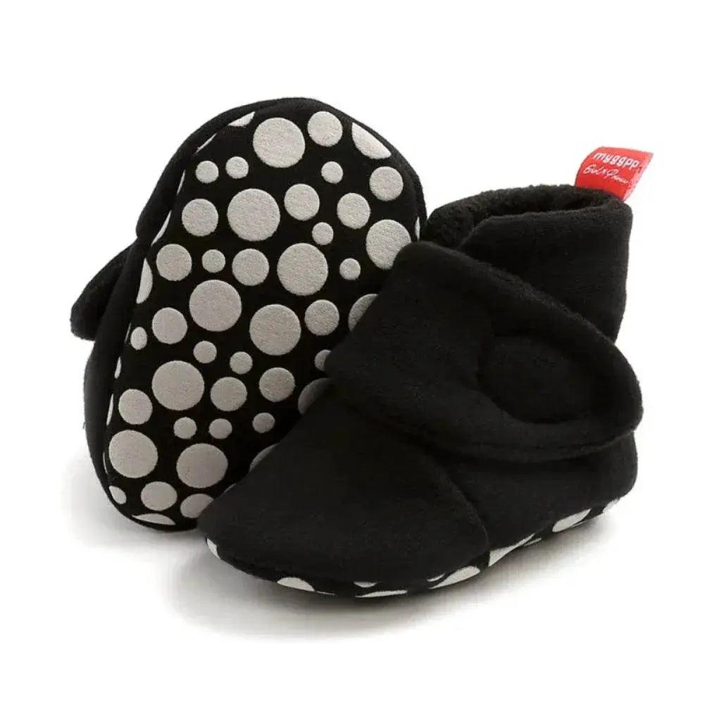  Cozy Plush Winter Booties for Newborns - Soft Sole Anti-slip Toddler Shoes for First Walkers -  ToylandEU™