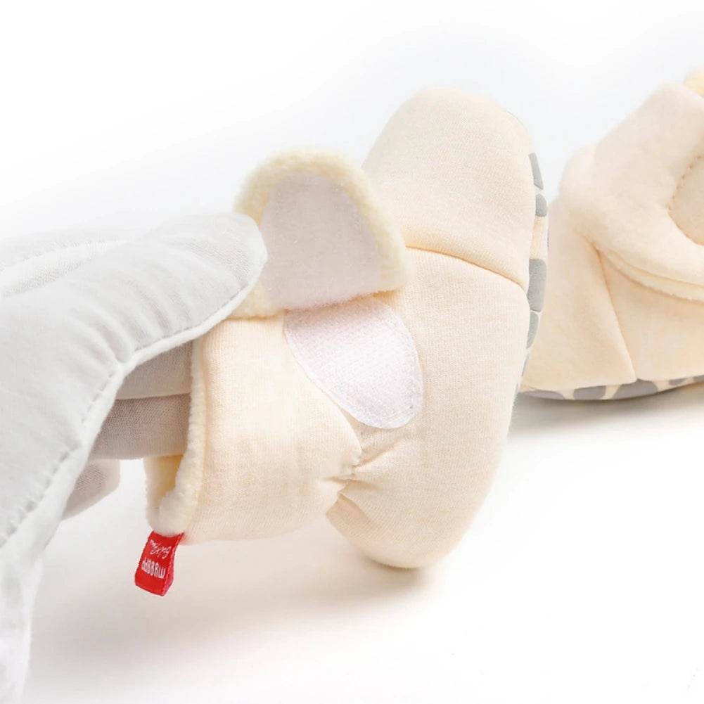 Cozy Plush Winter Booties for Newborns - Soft Sole Anti-slip Toddler Shoes for First Walkers - ToylandEU