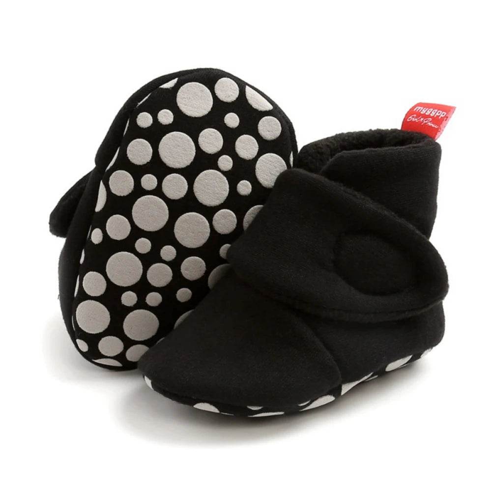 Cozy Plush Winter Booties for Newborns - Soft Sole Anti-slip Toddler Shoes for First Walkers - ToylandEU