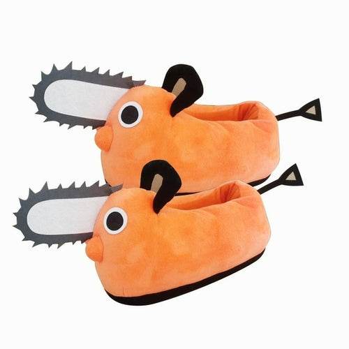 Cozy Pochita Plush Slippers – Perfect for Chainsaw Man Fans! - ToylandEU