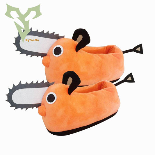 Cozy Pochita Plush Slippers – Perfect for Chainsaw Man Fans! - ToylandEU
