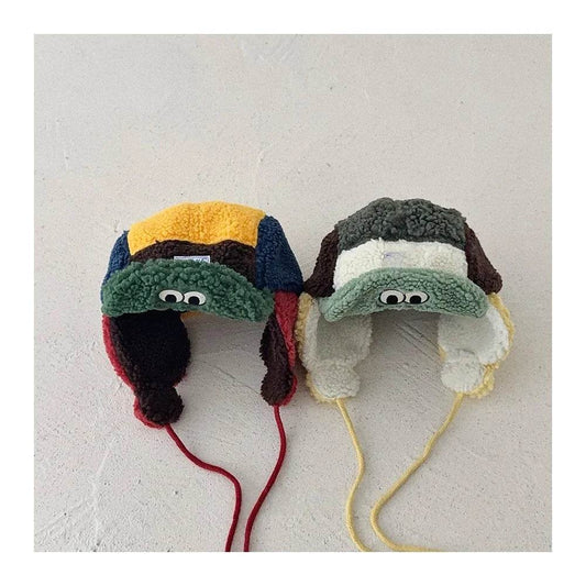 Cozy Sherpa Fleece Ear Flap Ushanka Hat Color Block Toddlers - ToylandEU