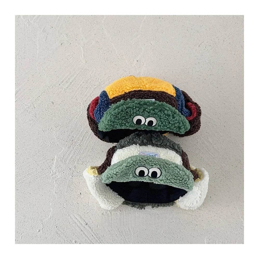 Cozy Sherpa Fleece Ear Flap Ushanka Hat Color Block Toddlers - ToylandEU