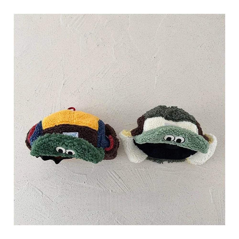 Cozy Sherpa Fleece Ear Flap Ushanka Hat Color Block Toddlers - ToylandEU