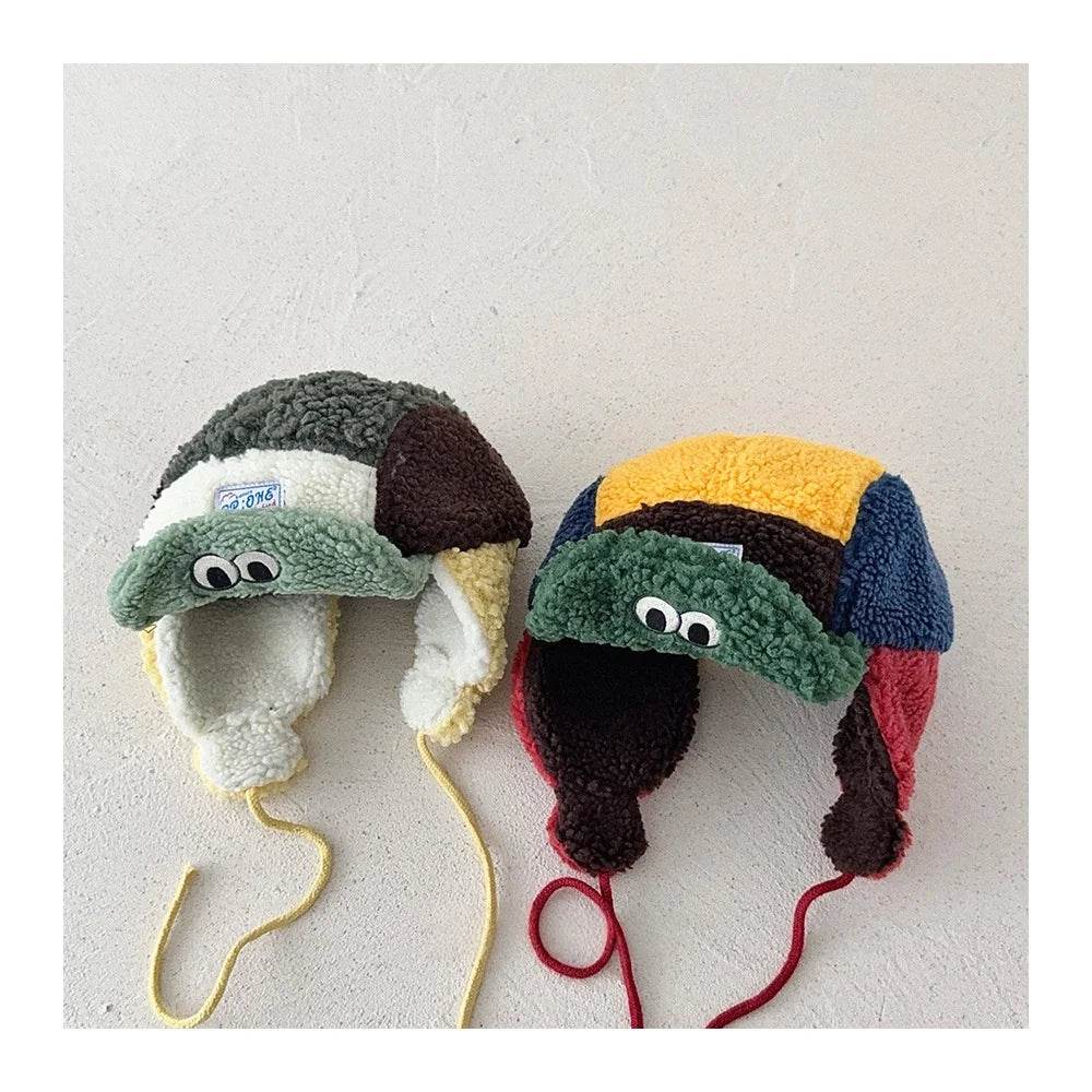 Cozy Sherpa Fleece Ear Flap Ushanka Hat Color Block Toddlers - ToylandEU