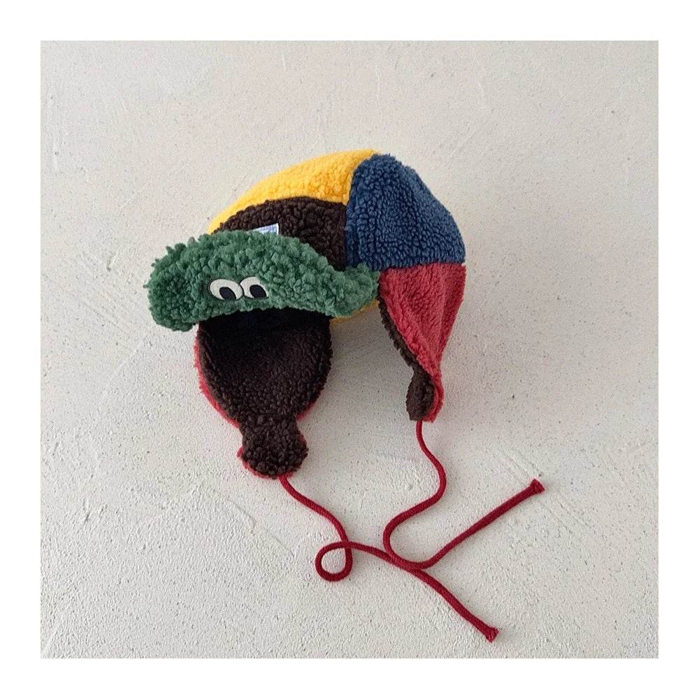 Cozy Sherpa Fleece Ear Flap Ushanka Hat Color Block Toddlers - ToylandEU