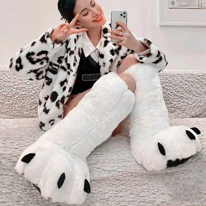  Cozy Slippers Bear Claw Design 2X Furry Warm Toyland EU -  ToylandEU™