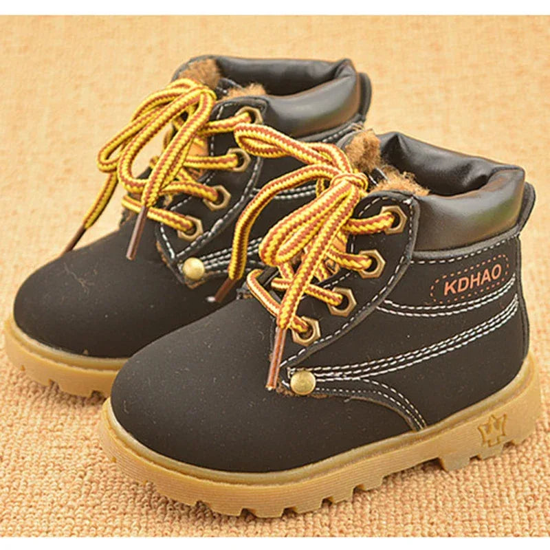 Cozy Toddler Unisex Boots Lace Up Plush Lining For Toddlers - ToylandEU