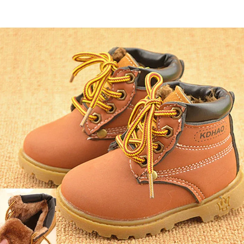 Cozy Toddler Unisex Boots Lace Up Plush Lining For Toddlers - ToylandEU