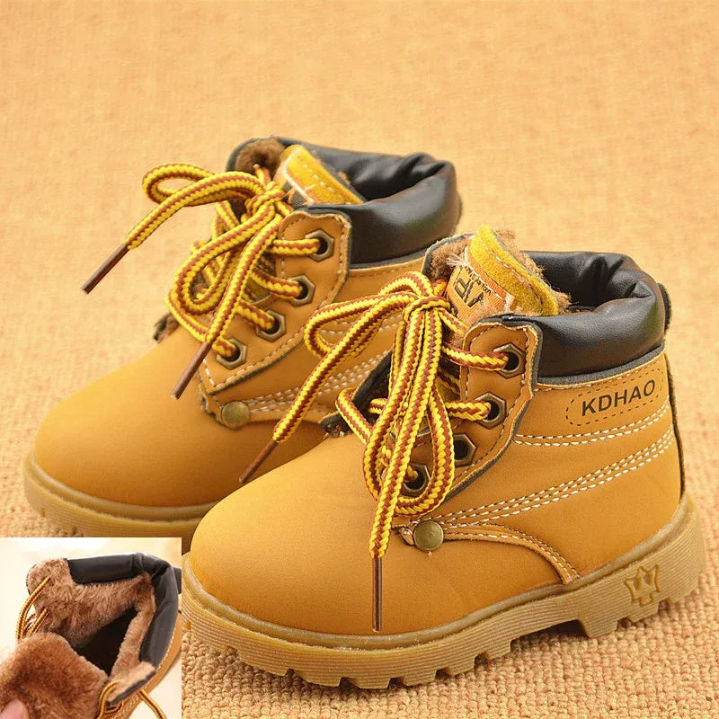 Cozy Toddler Unisex Boots Lace Up Plush Lining For Toddlers - ToylandEU