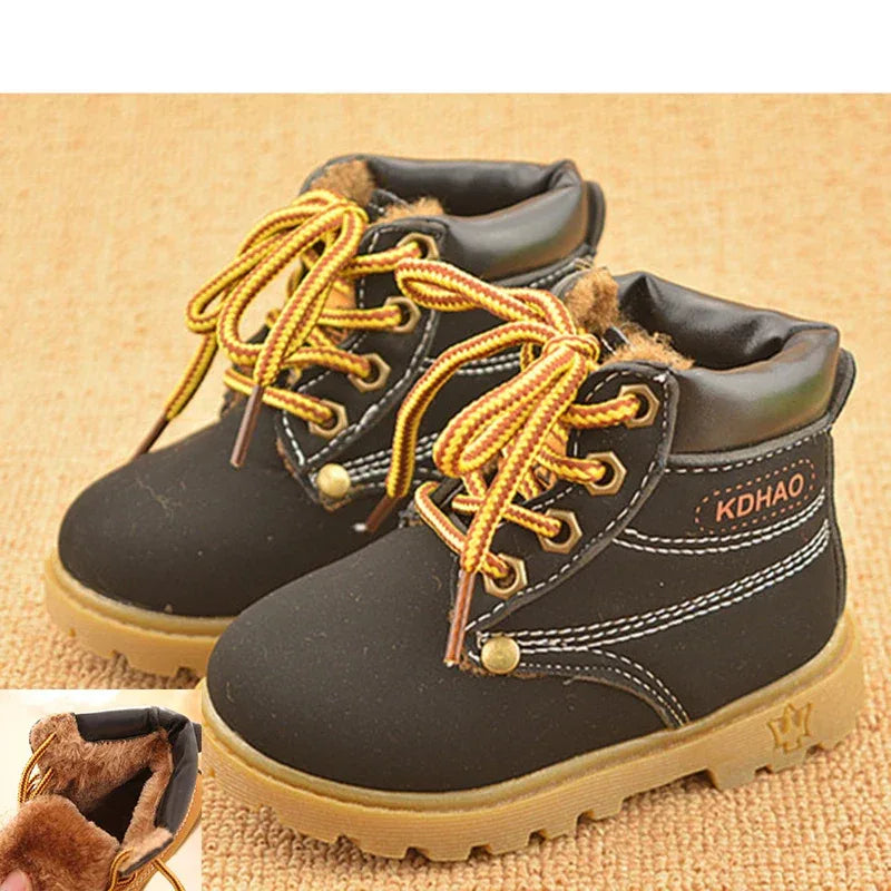 Cozy Toddler Unisex Boots Lace Up Plush Lining For Toddlers - ToylandEU