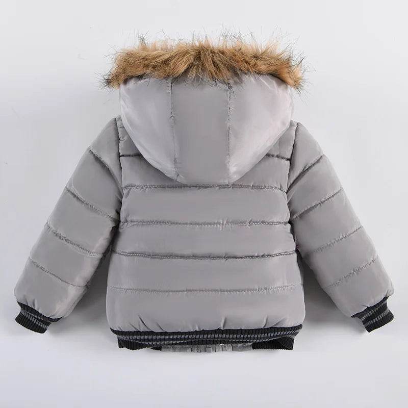 Cozy Warm Boys Down Jacket Hooded Insulated For 4 To 6Y - ToylandEU