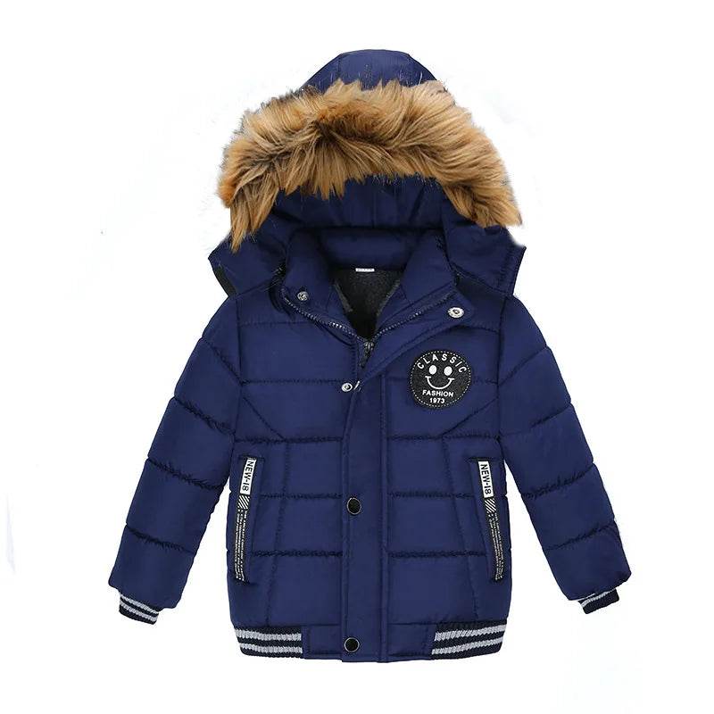 Cozy Warm Boys Down Jacket Hooded Insulated For 4 To 6Y - ToylandEU