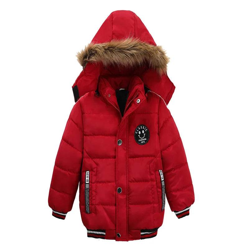 Cozy Warm Boys Down Jacket Hooded Insulated For 4 To 6Y - ToylandEU