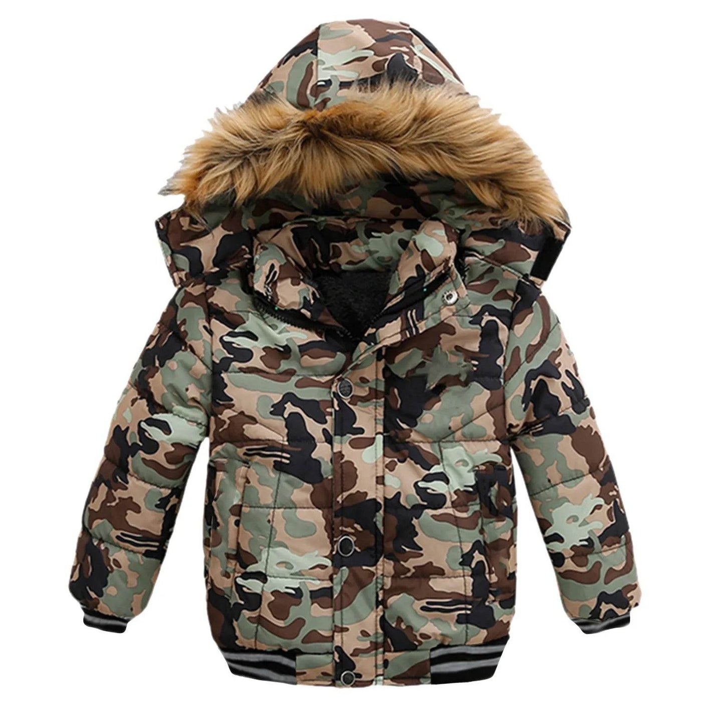 Cozy Warm Boys Down Jacket Hooded Insulated For 4 To 6Y - ToylandEU