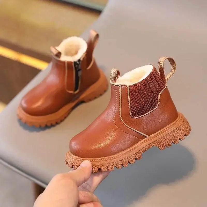  Cozy Warm Kids Ankle Boots PU Leather Toyland EU -  ToylandEU™