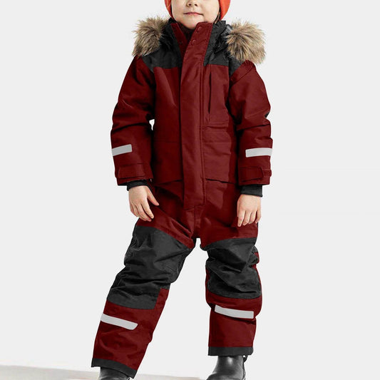 Cozy Windproof Kids Ski Jumpsuit Unisex For Winter Sports - ToylandEU