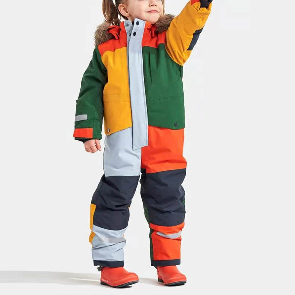 Cozy Windproof Kids Ski Jumpsuit Unisex For Winter Sports - ToylandEU