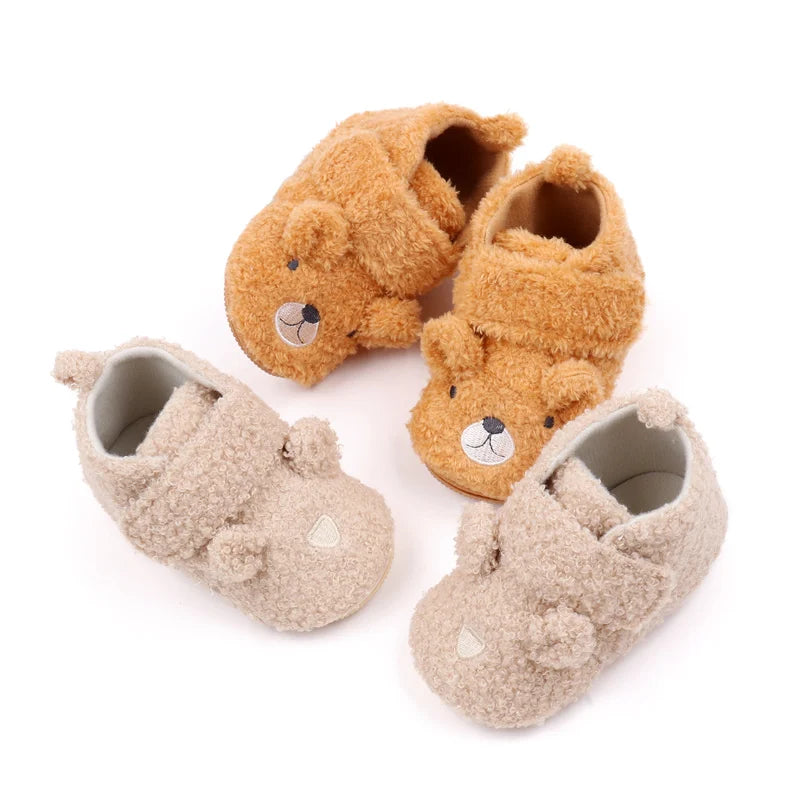 Cozy Winter Baby Shoes Bear Design Anti Slip TPR Sole For Prewalkers - ToylandEU
