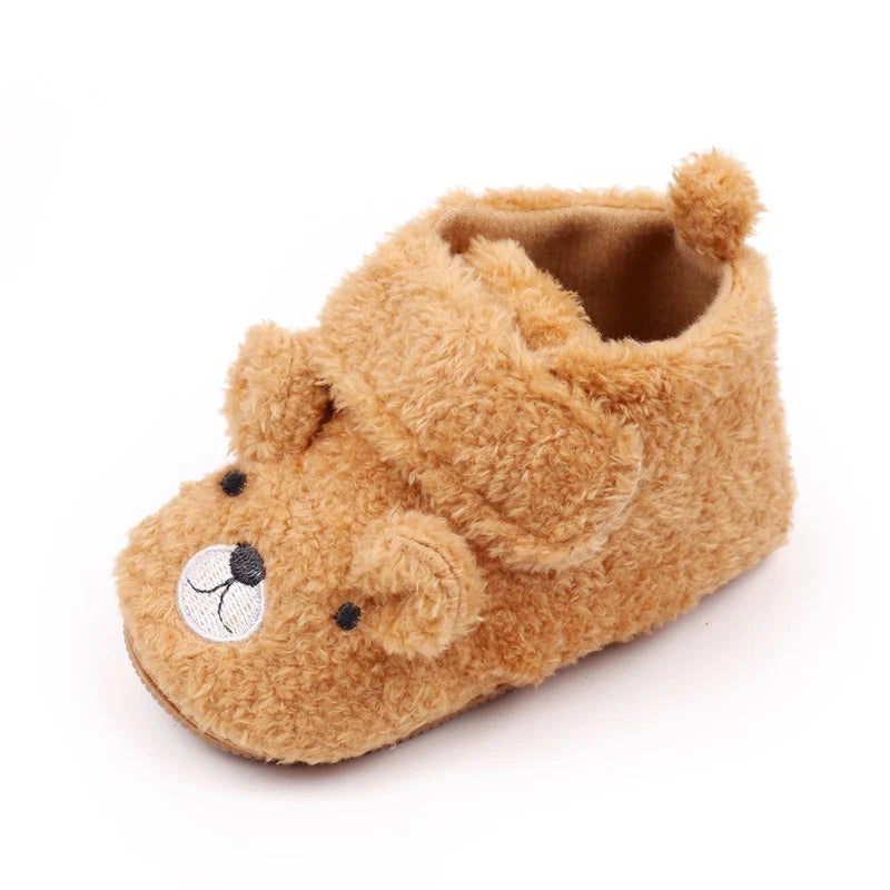 Cozy Winter Baby Shoes Bear Design Anti Slip TPR Sole For Prewalkers - ToylandEU