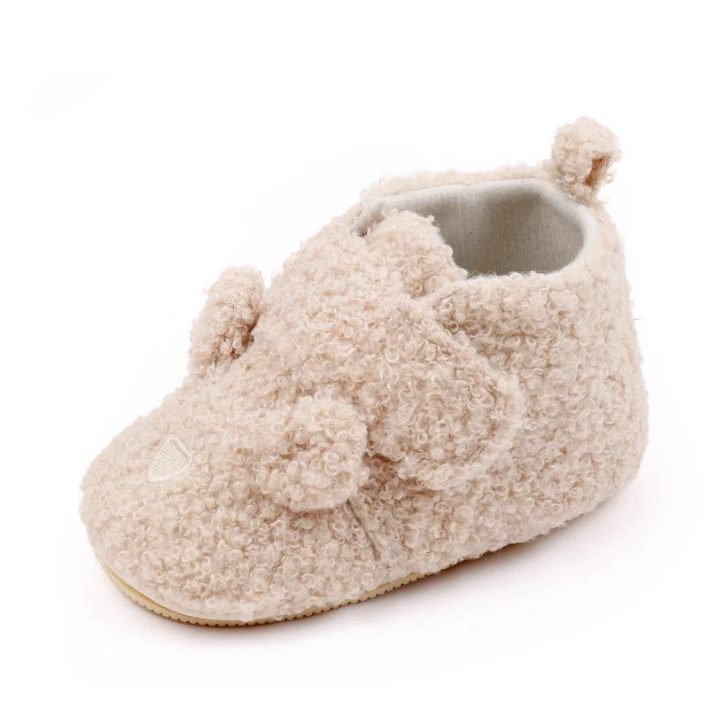 Cozy Winter Baby Shoes Bear Design Anti Slip TPR Sole For Prewalkers - ToylandEU