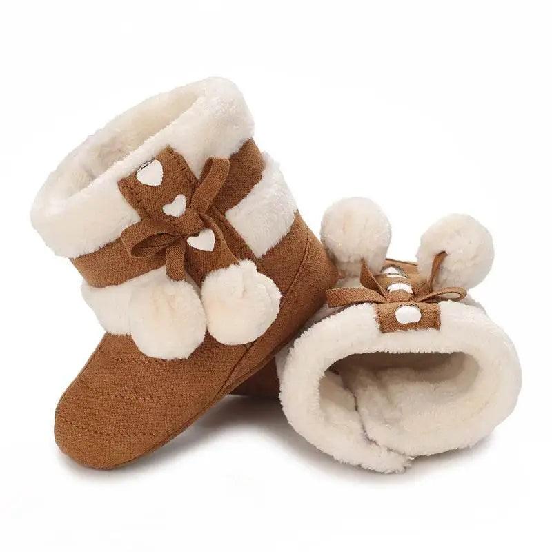 Cozy Winter Crib Boots for Infants - Soft Soled Snow Shoes for Boys and Girls -  ToylandEU™