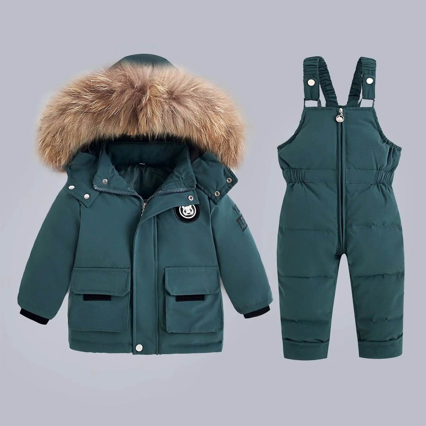 Cozy Winter Down Jacket Set Two Piece Hooded For Kids - ToylandEU