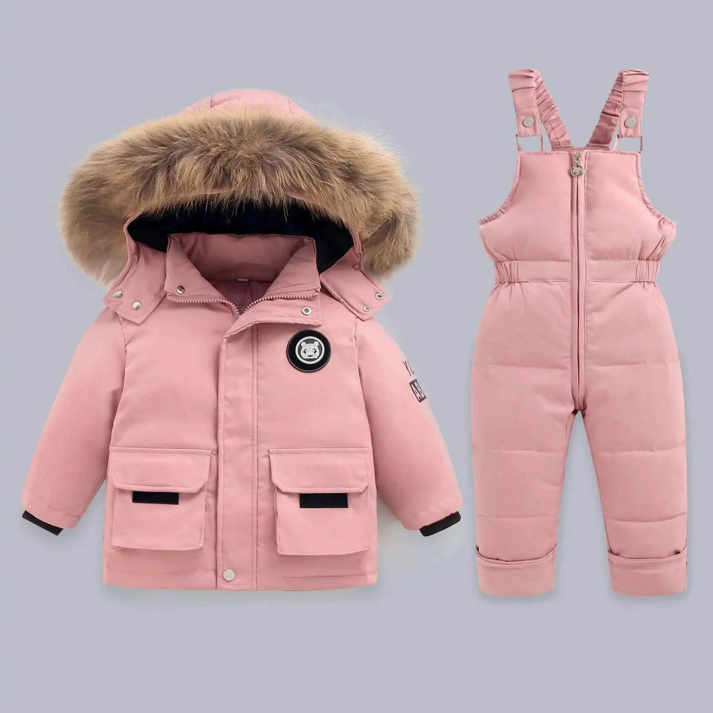 Cozy Winter Down Jacket Set Two Piece Hooded For Kids - ToylandEU
