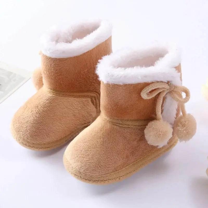  Cozy Winter First Walkers Booties for Infants - Soft Sole Snow Boots for 0-18 Months, Unisex Baby Shoes with Fur Lining -  ToylandEU™