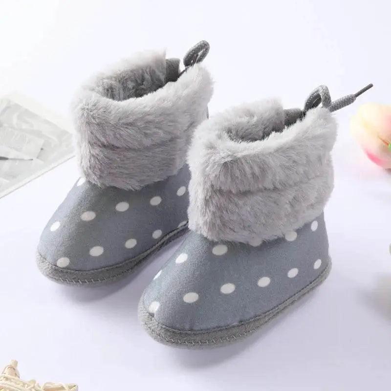  Cozy Winter First Walkers Booties for Infants - Soft Sole Snow Boots for 0-18 Months, Unisex Baby Shoes with Fur Lining -  ToylandEU™