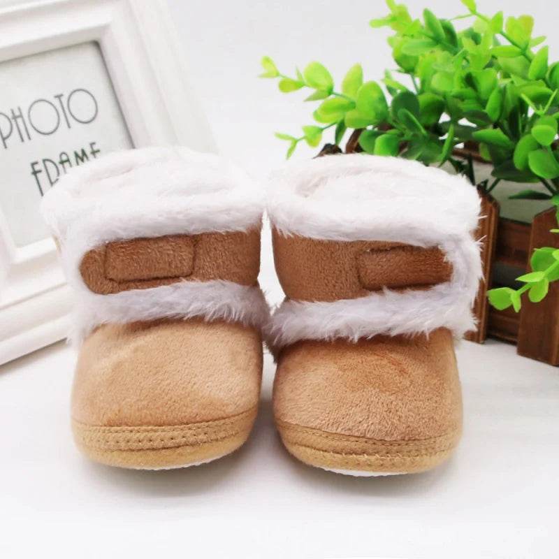 Cozy Winter First Walkers Booties for Infants - Soft Sole Snow Boots for 0-18 Months, Unisex Baby Shoes with Fur Lining - ToylandEU