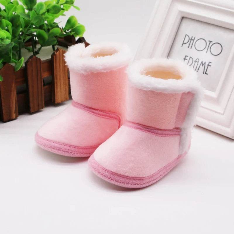 Cozy Winter First Walkers Booties for Infants - Soft Sole Snow Boots for 0-18 Months, Unisex Baby Shoes with Fur Lining - ToylandEU
