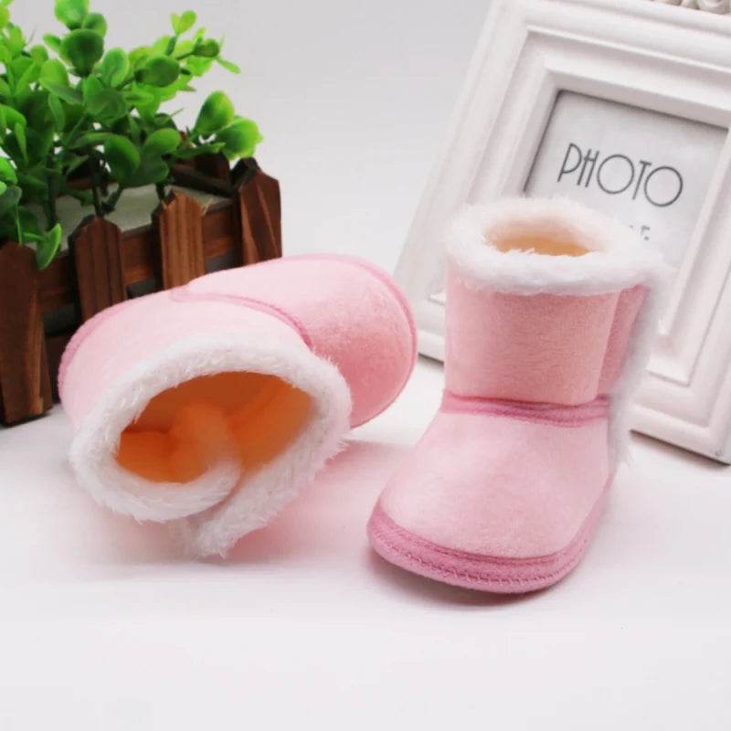 Cozy Winter First Walkers Booties for Infants - Soft Sole Snow Boots for 0-18 Months, Unisex Baby Shoes with Fur Lining - ToylandEU