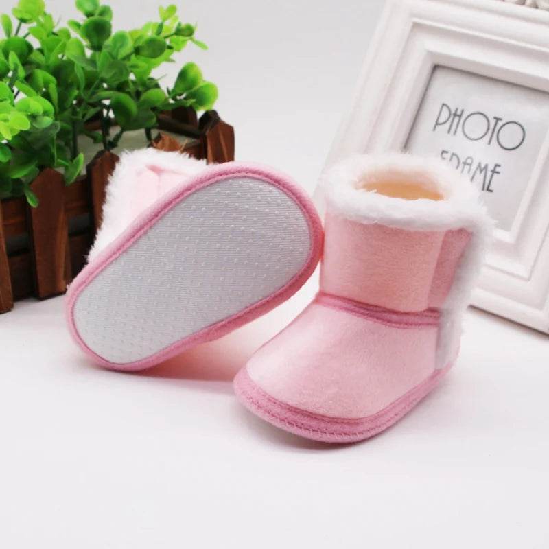 Cozy Winter First Walkers Booties for Infants - Soft Sole Snow Boots for 0-18 Months, Unisex Baby Shoes with Fur Lining - ToylandEU