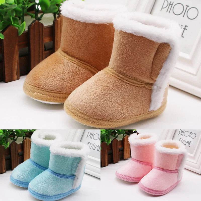 Cozy Winter First Walkers Booties for Infants - Soft Sole Snow Boots for 0-18 Months, Unisex Baby Shoes with Fur Lining - ToylandEU