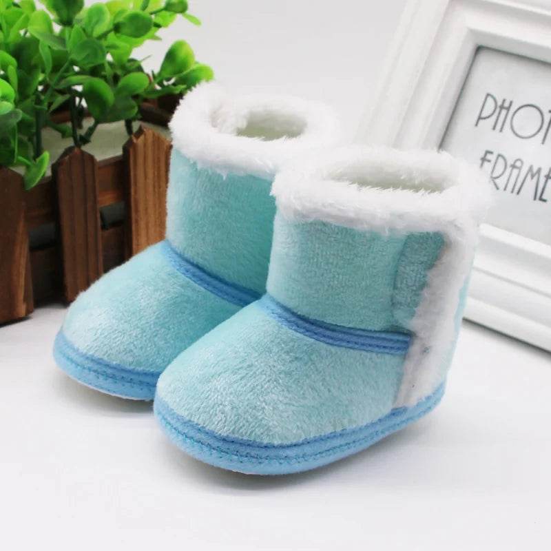 Cozy Winter First Walkers Booties for Infants - Soft Sole Snow Boots for 0-18 Months, Unisex Baby Shoes with Fur Lining - ToylandEU