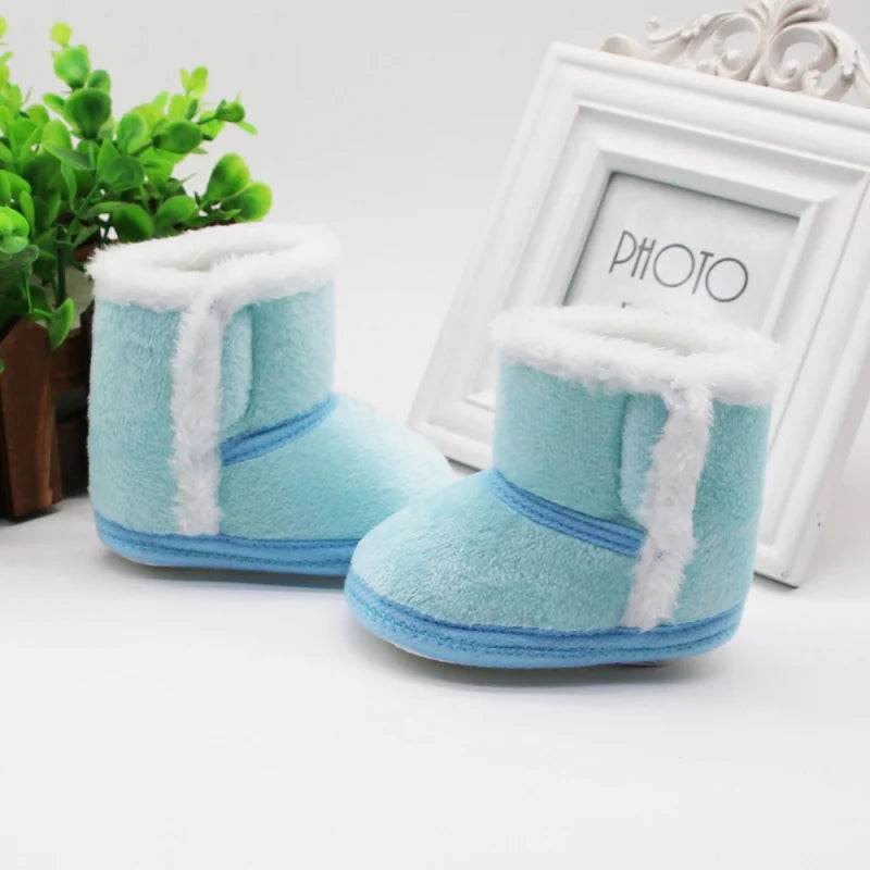 Cozy Winter First Walkers Booties for Infants - Soft Sole Snow Boots for 0-18 Months, Unisex Baby Shoes with Fur Lining - ToylandEU